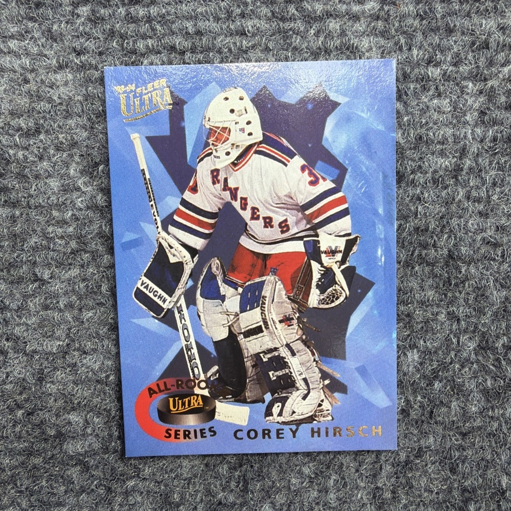 1993-94 COREY HIRSCH /10 Rookie Card NHL Rangers All Rookie Series Blue Glacier